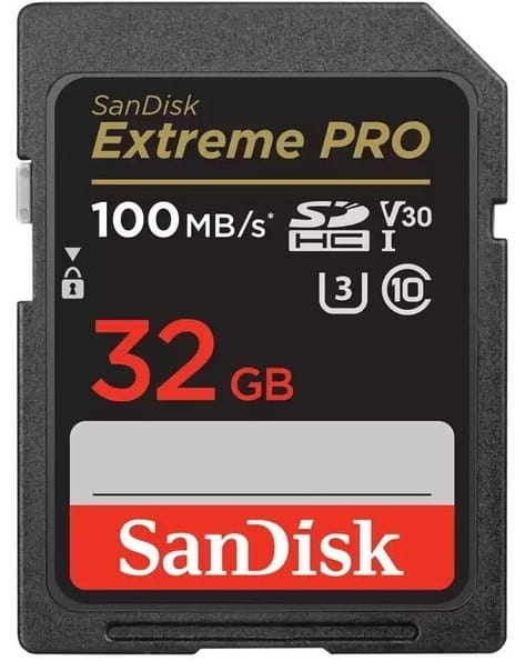 Карта памяти SDHC 32GB UHS-I/U3 Class 10 SanDisk Extreme Pro V30 R100/W90MB/s 4K (SDSDXXO-032G-GN4IN)
