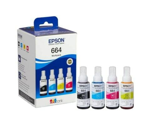 Комплект чернил Epson L100/L200 Multipack (C,M,Y,Bk) (C13T66464A)