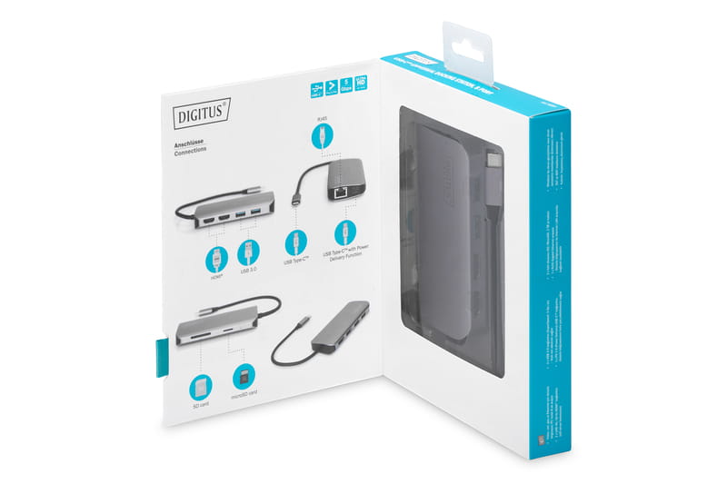Док-станция Digitus USB-C 8 Port (DA-70884)