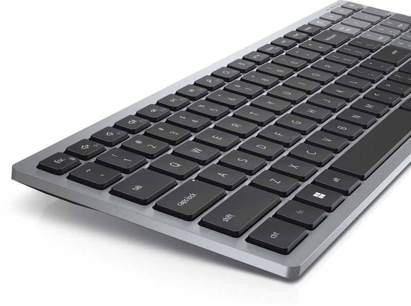 Клавiатура бездротова Dell KB740 Compact Multi-Device Wireless Keyboard Grey (580-AKOZ)