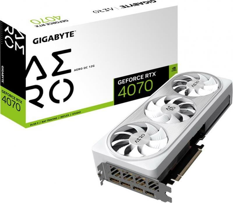 Видеокарта GF RTX 4070 12GB GDDR6X Aero OC Gigabyte (GV-N4070AERO OC-12GD)