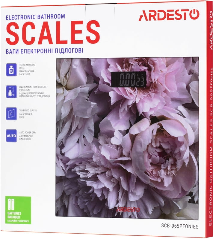 Ваги підлогові Ardesto SCB-965PEONIES