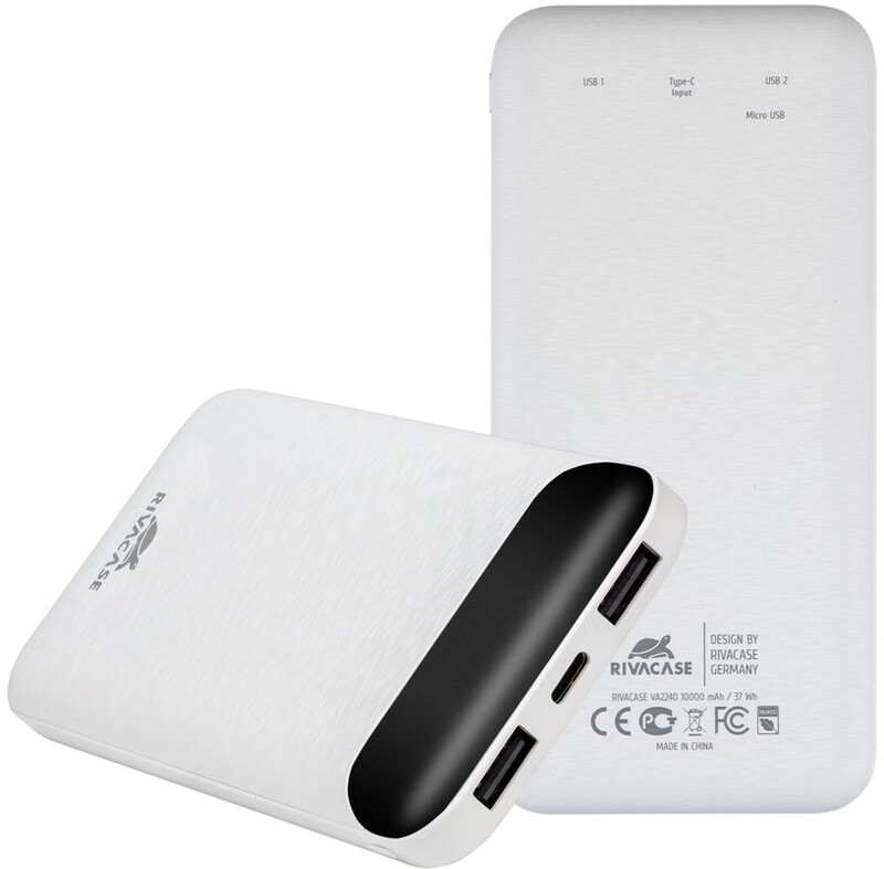 Универсальная мобильная батарея Rivacase Rivapower 10000mAh White (VA2240)