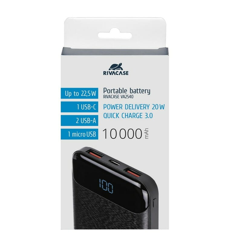 Универсальная мобильная батарея Rivacase Rivapower 10000 mAh Black (VA2540)