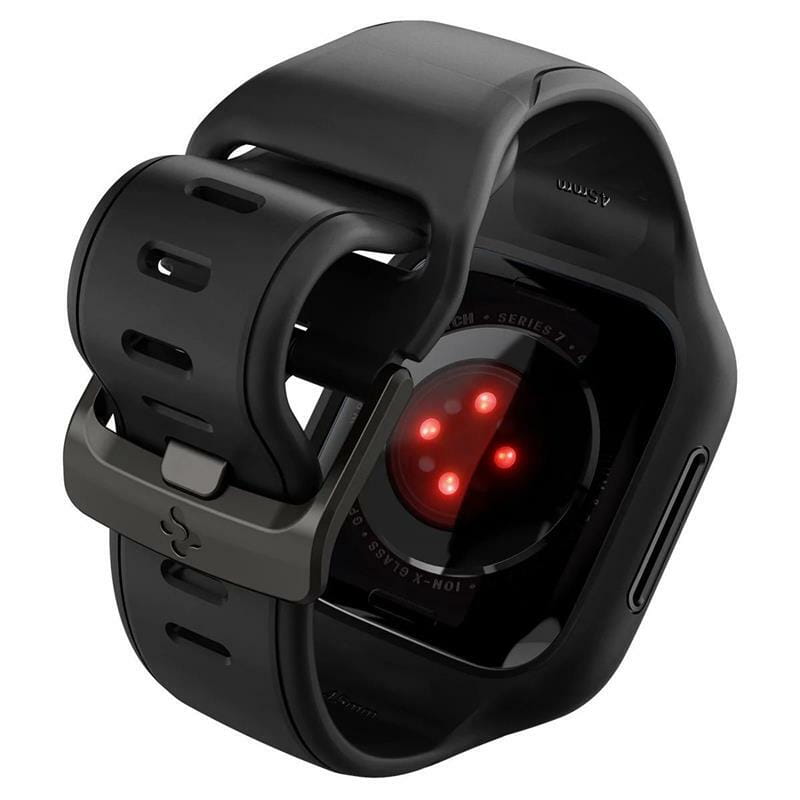 Чохол з ремінцем Spigen Liquid Air Pro для Apple Watch 45mm Black (ACS04182)