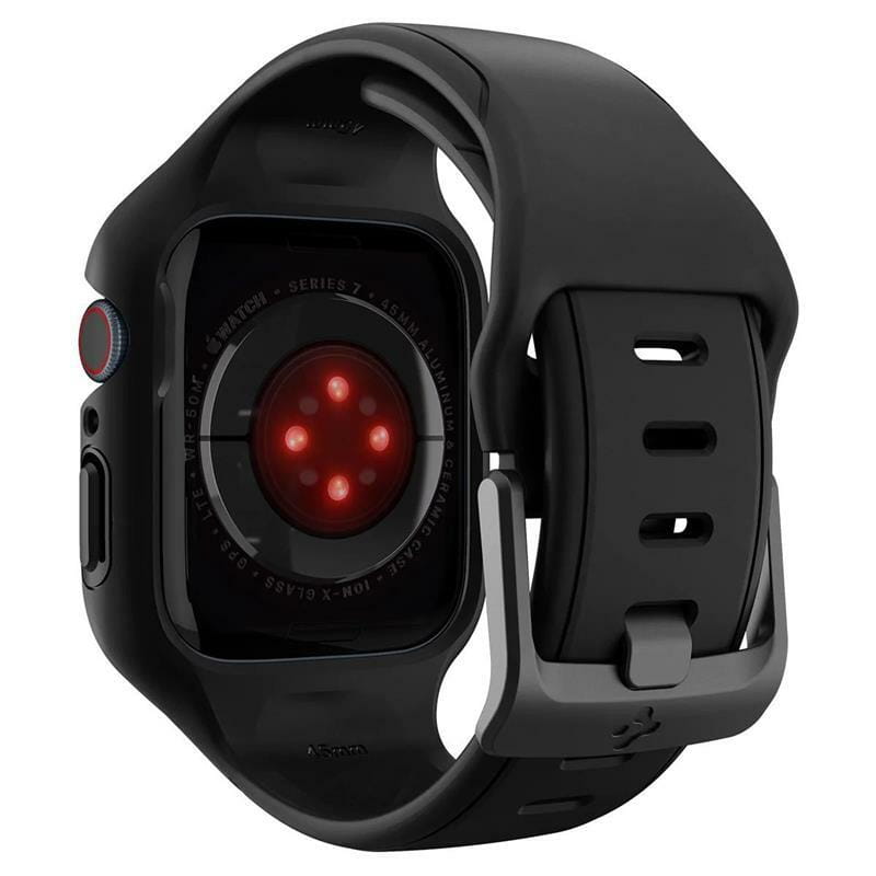 Чохол з ремінцем Spigen Liquid Air Pro для Apple Watch 45mm Black (ACS04182)