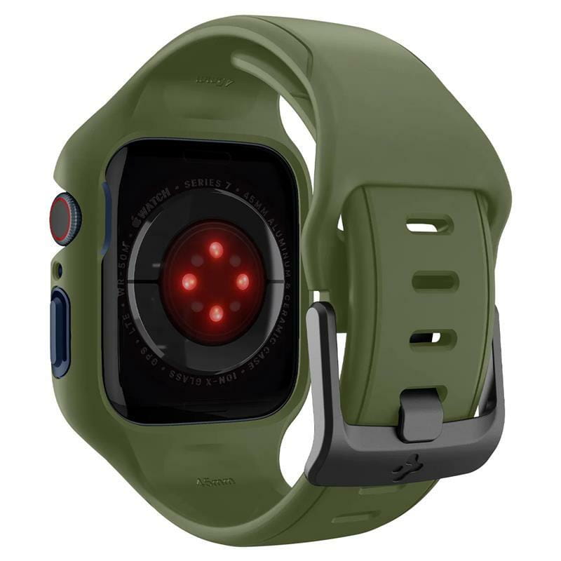 Чохол з ремінцем Spigen Liquid Air Pro для Apple Watch 45mm Moss Green (ACS04408)