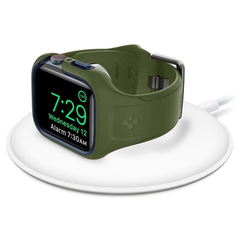 Чохол з ремінцем Spigen Liquid Air Pro для Apple Watch 45mm Moss Green (ACS04408)