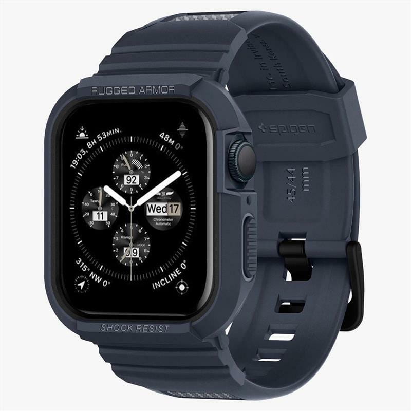 Чохол з ремінцем Spigen Rugged Armor Pro для Apple Watch 45mm/44mm Charcoal Gray (ACS00819)