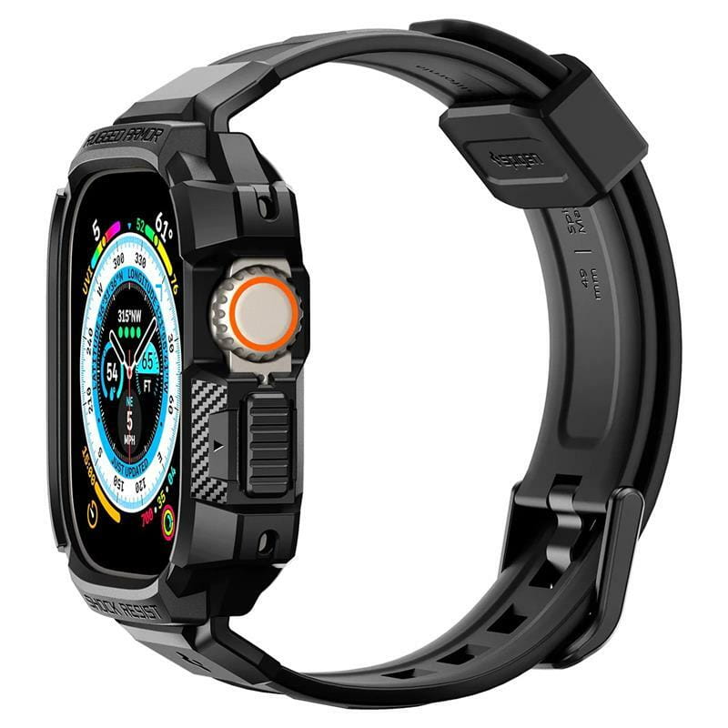 Чохол з ремінцем Spigen Rugged Armor Pro для Apple Watch Ultra 49mm Black (ACS05460)