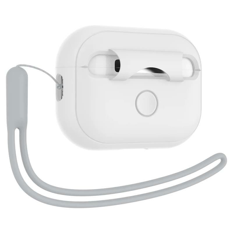 Чохол Spigen Silicone Fit для Apple AirPods Pro 2 White+Gray Strap (ACS05811)