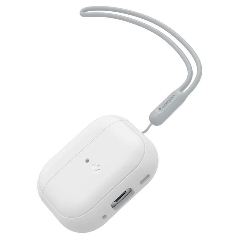 Чeхол Spigen Silicone Fit для Apple AirPods Pro 2 White+Gray Strap (ACS05811)