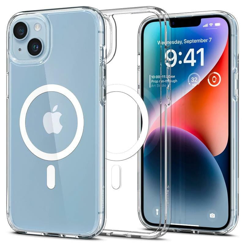 Чeхол-накладка Spigen Ultra Hybrid MagFit для Apple iPhone 14 White (ACS05048)