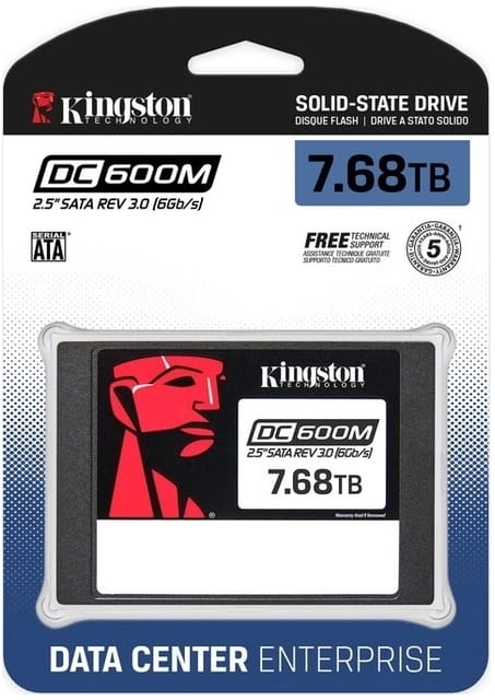 Накопичувач SSD 7.68ТB Kingston SSD DC600M 2.5" SATAIII 3D TLC (SEDC600M/7680G)