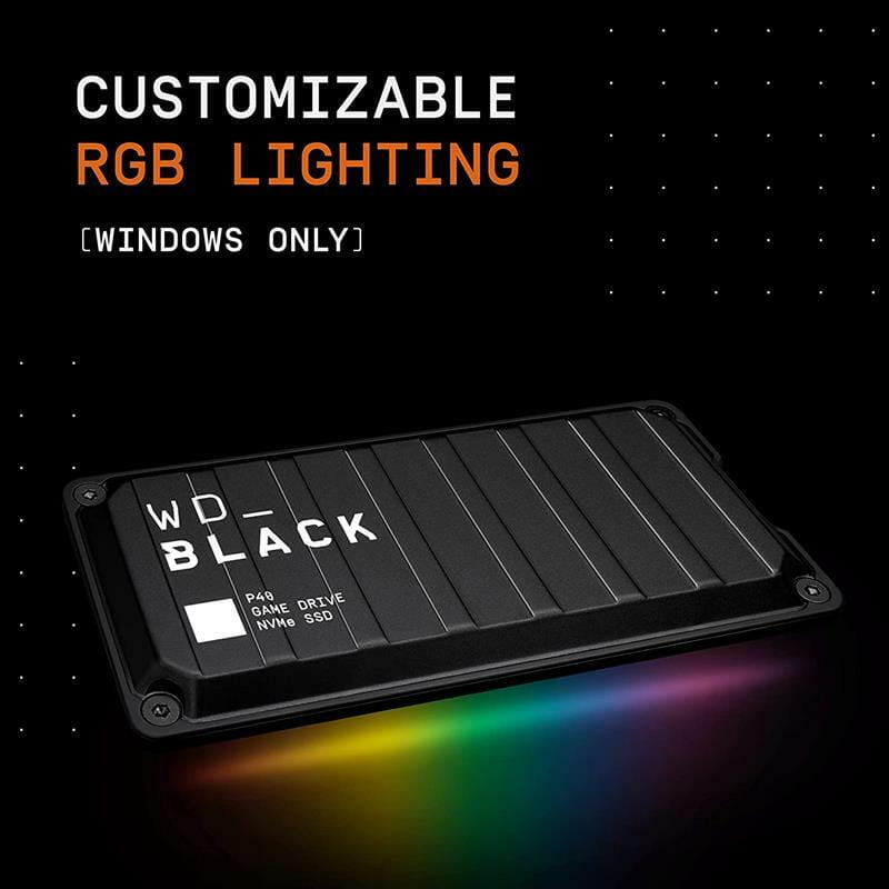 Накопитель внешний SSD USB 3.2 Type-C 1.0TB WD P40 Game Drive Black (WDBAWY0010BBK-WESN)