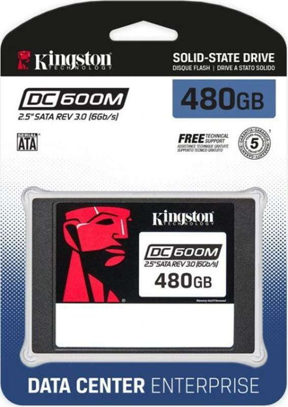 Накопитель SSD  480GB Kingston SSD DC600M 2.5" SATAIII 3D TLC (SEDC600M/480G)