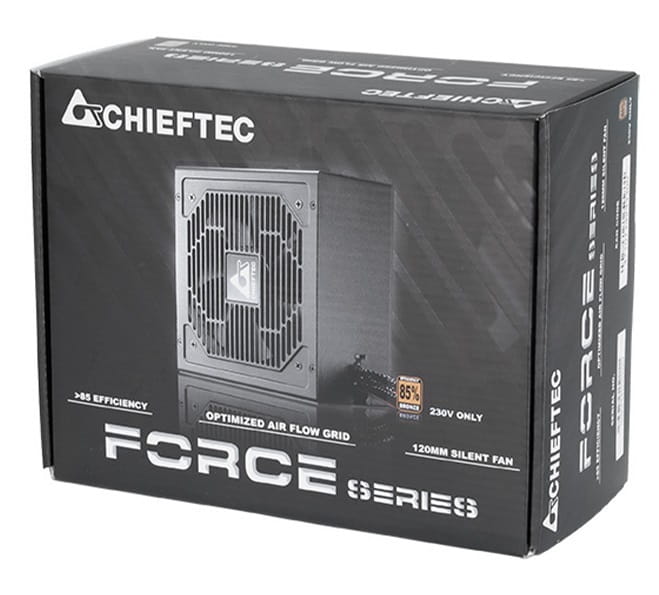 Блок Питания Chieftec CPS-650S Force, ATX 2.3, APFC, 12cm fan, КПД 85%, RTL