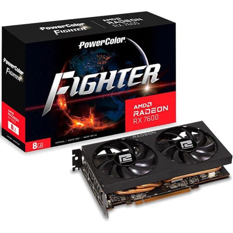 Видеокарта AMD Radeon RX 7600 8GB GDDR6 Fighter PowerColor (RX 7600 8G-F)