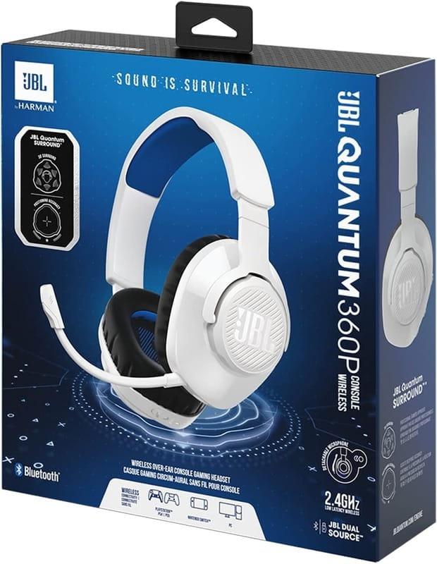 Bluetooth-гарнитура JBL Quantum 360P Console Wireless (JBLQ360PWLWHTBLU)