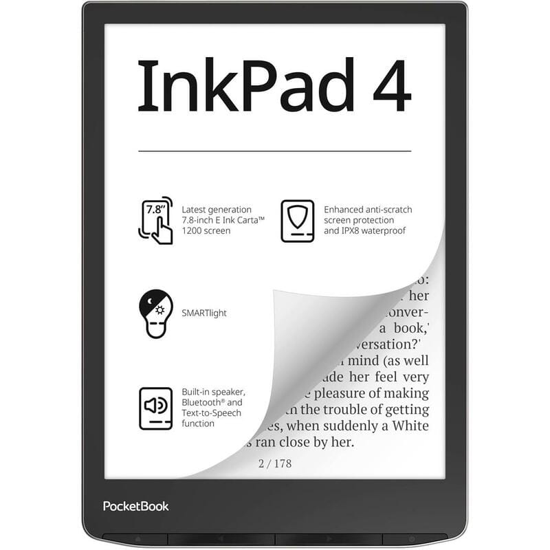 Электронная книга PocketBook 743G InkPad 4 Stundust Silver (PB743G-U-CIS)