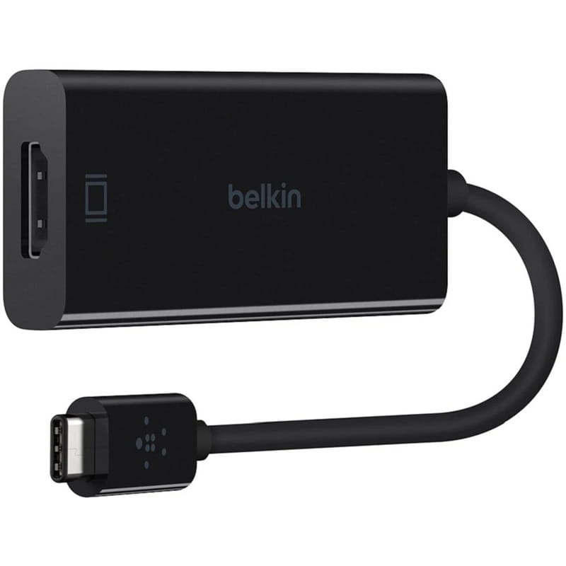 Адаптер Belkin HDMI - USB Type C V 2.0 (F/M), 0.1 м, черный (F2CU038btBLK)