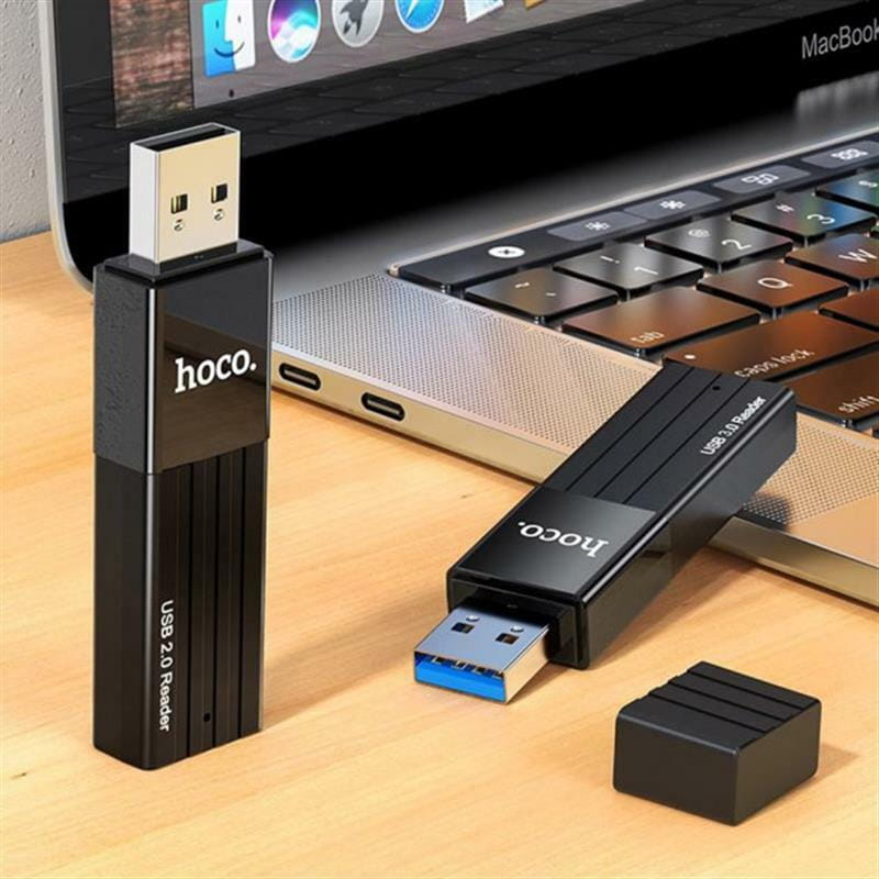 Кардридер USB2.0 Hoco HB20 Black (HB20U2)