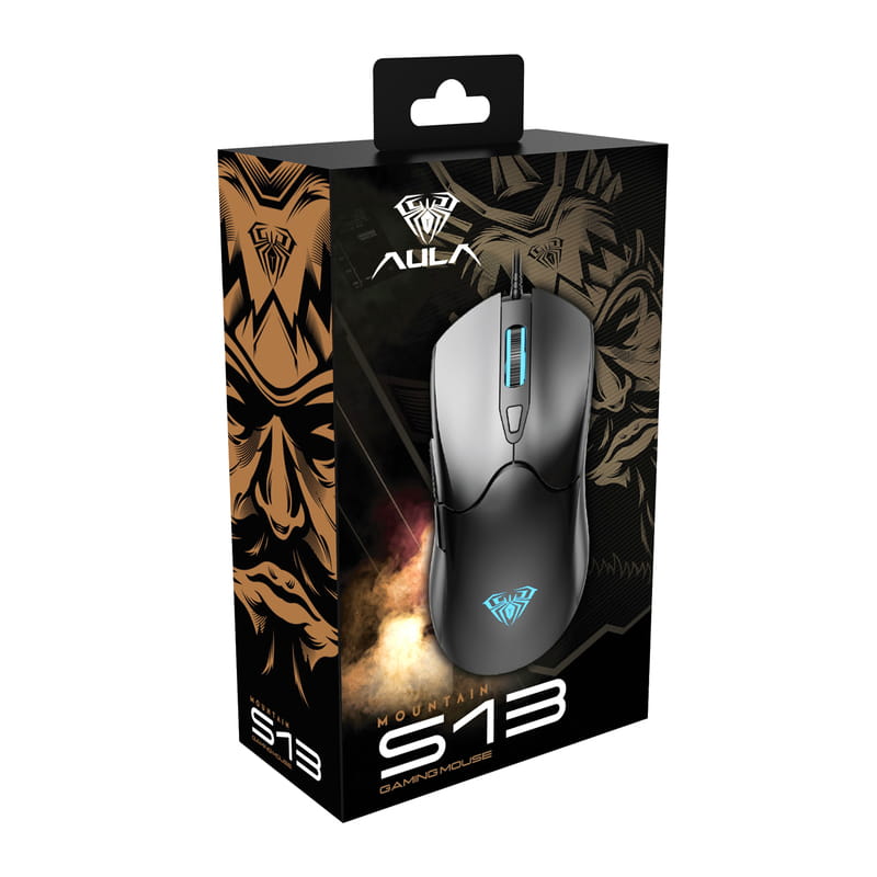Мышь Aula S13 Wired gaming mouse with 6 keys Black (6948391213095)