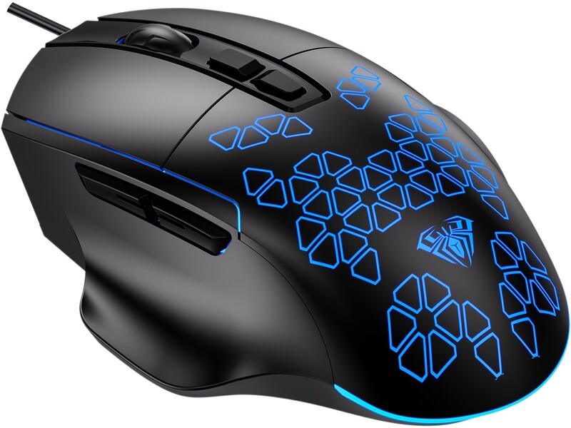 Мышь Aula F812 Wired gaming mouse with 7 keys Black (6948391213132)