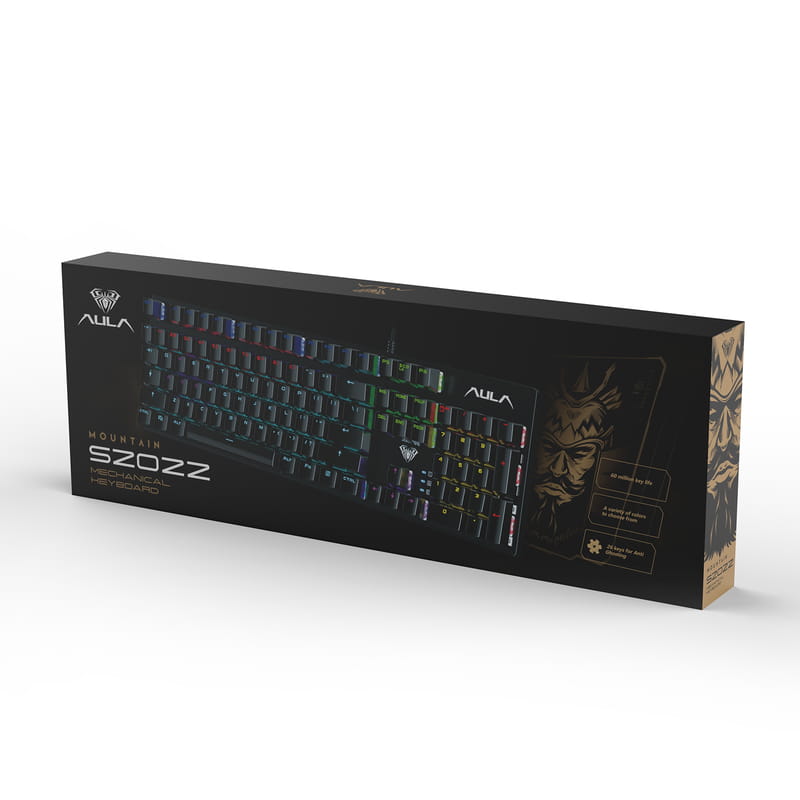 Клавиатура Aula Mechanical S2022 Black keycap KRGD blue (6948391240527)