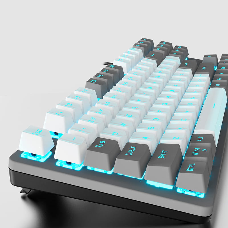 Клавиатура Aula Mechanical F3287 White/Grey keycap KRGD blue (6948391240688)
