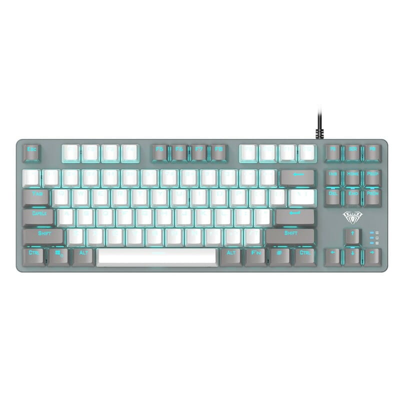 Клавиатура Aula Mechanical F3287 Grey/White keycap KRGD blue (6948391240954)