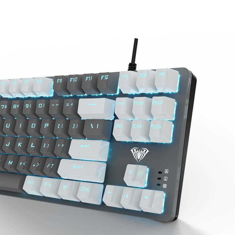 Клавиатура Aula Mechanical F3287 Grey/White keycap KRGD blue (6948391240954)