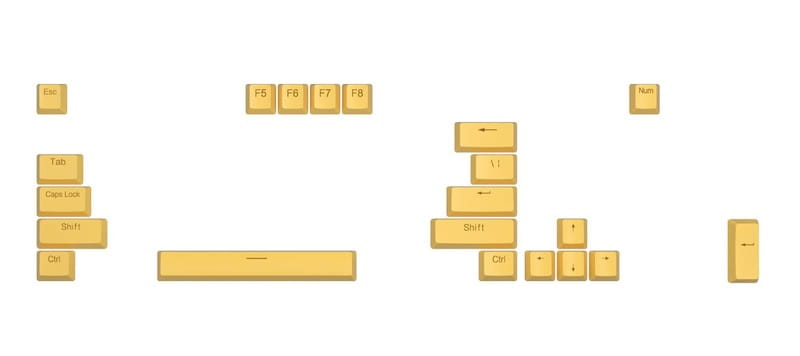 Клавиатура Aula Mechanical F3032 Black keycaps, plus 21 Yellow keys KRGD red (6948391204673)