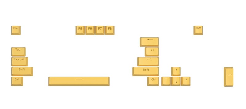 Клавиатура Aula Mechanical F3032 Black keycaps, plus 21 Yellow keys KRGD brown (6948391201740)