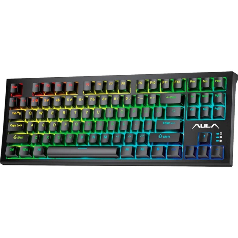 Клавиатура Aula Mechanical F3032 Black keycaps, plus 21 Yellow keys KRGD brown (6948391201740)