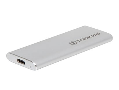 Накопичувач зовнішній SSD USB 3.1 Type-C 120GB Transcend ESD240C Silver (TS120GESD240C)