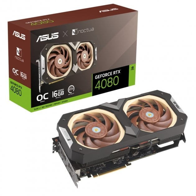Видеокарта GF RTX 4080 16GB GDDR6X Noctua OC Asus (RTX4080-O16G-NOCTUA)