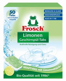 Таблетки для миття посуду Frosch Лимон 50х18г (4001499947315)