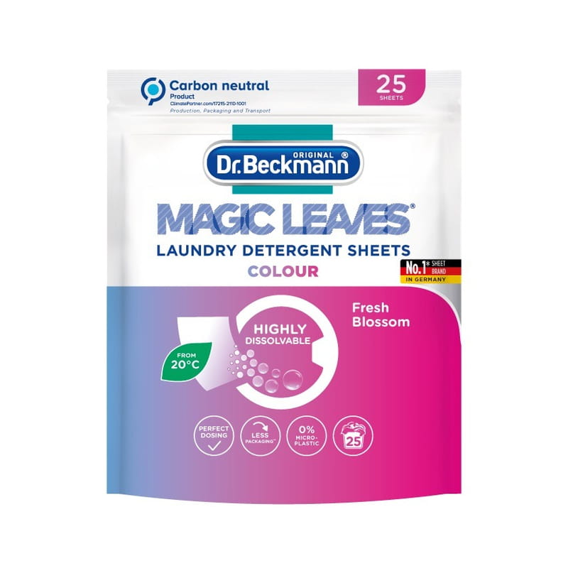 Салфетки для стирки цветных тканей Dr. Beckmann Magic Leaves 25 шт (4008455585215)