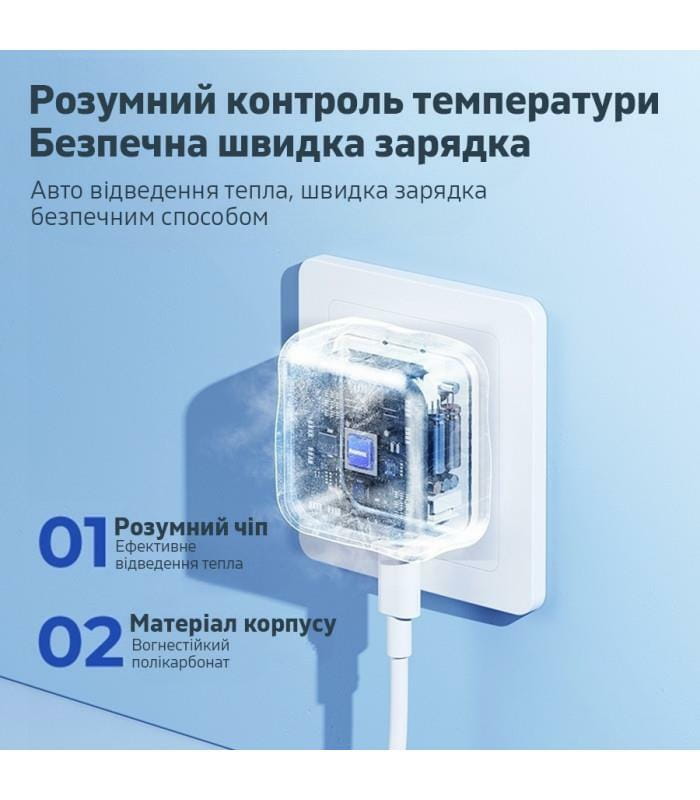 Сетевое зарядное устройство Remax 35W PD + QC Fast Charger White (RP-U87)