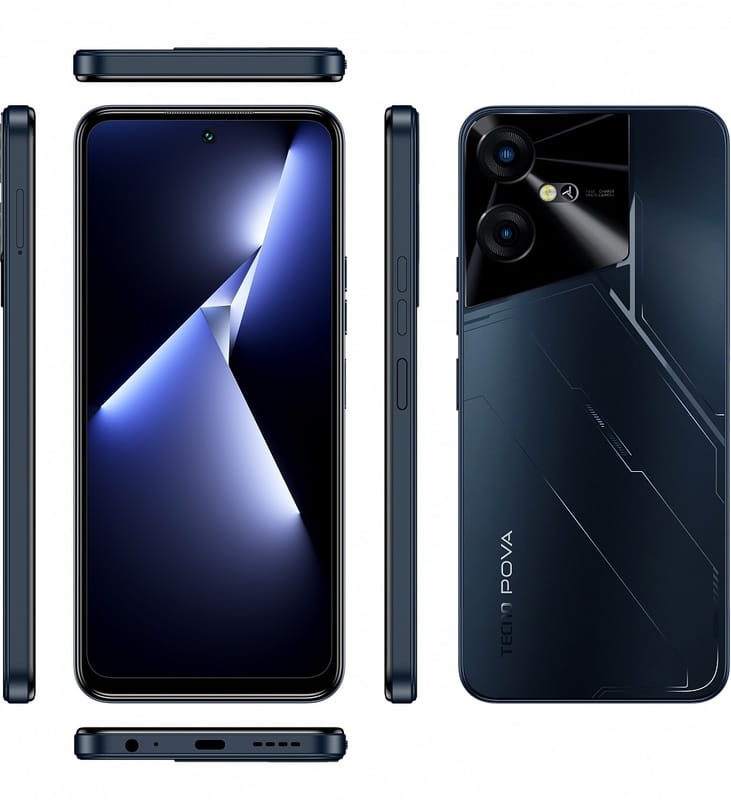 Смартфон Tecno Pova-5 (LH7n) 8/256GB Dual Sim Mecha Black (4894947000485)