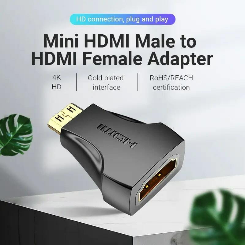 Адаптер Vention HDMI - mini-HDMI (F/M), черный (AISBO)