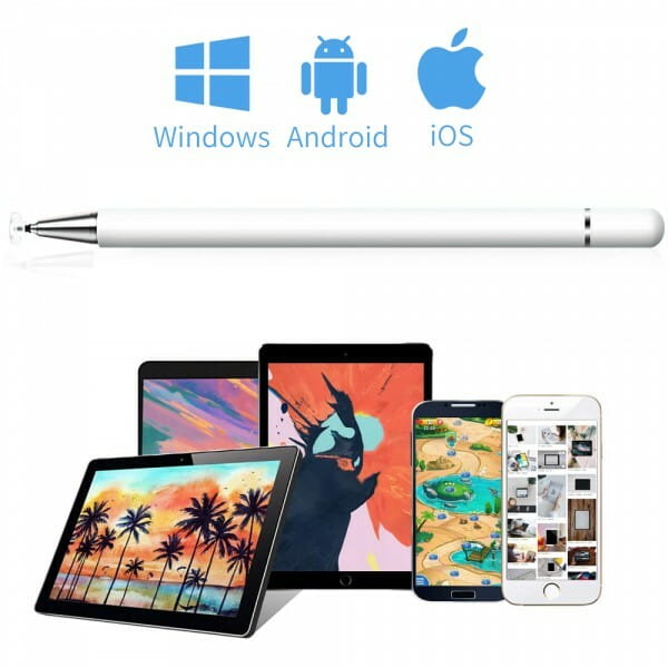 Стилус универсальный Goojodoq 2 в 1 Capacitive Drawing Point Ball White (1005001792837306W)