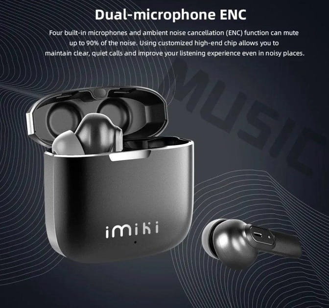 Bluetooth-гарнитура iMiLab imiki Earphone MT2 Black