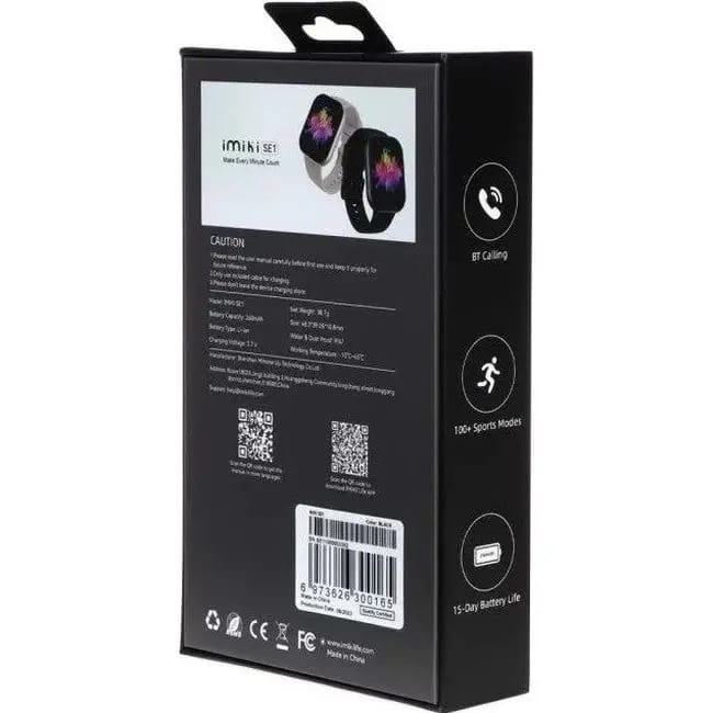 Смарт-часы iMiki SE1 Black Silicone Strap