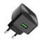 Фото - Зарядное устройство Hoco C70A Cutting-Edge (1USB, 3А) QC3.0 Black (6931474706645) + кабель MicroUSB | click.ua