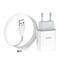 Фото - Зарядное устройство Hoco C73A Glorious (2USB, 2.4А) White (6931474713070) + кабель Type-C | click.ua