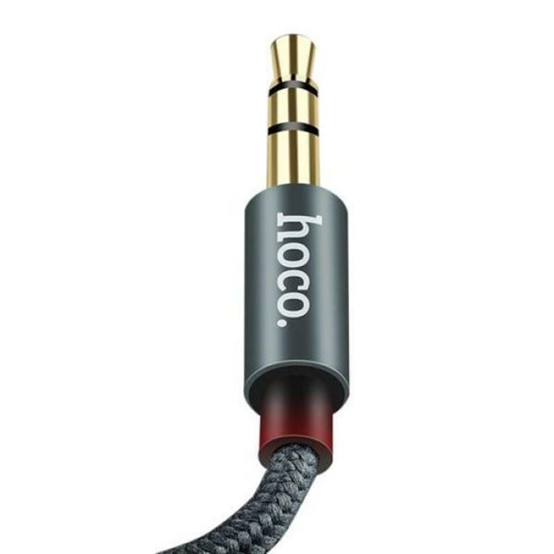 Аудио-кабель Hoco UPA03 3.5 мм - 3.5 мм (M/M), 1 м, черный (6957531051565)