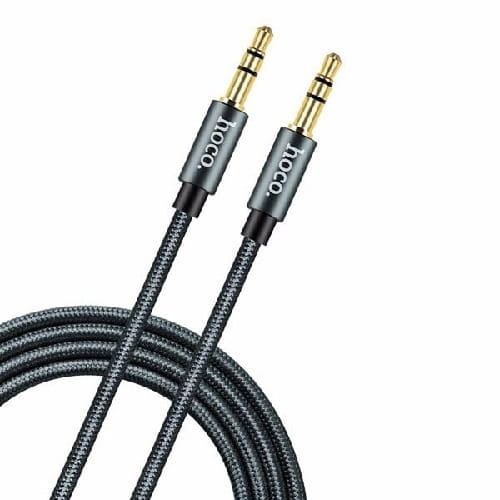 Аудіо-кабель Hoco UPA03 3.5 мм - 3.5 мм (M/M), 1 м, чорний (6957531051565)