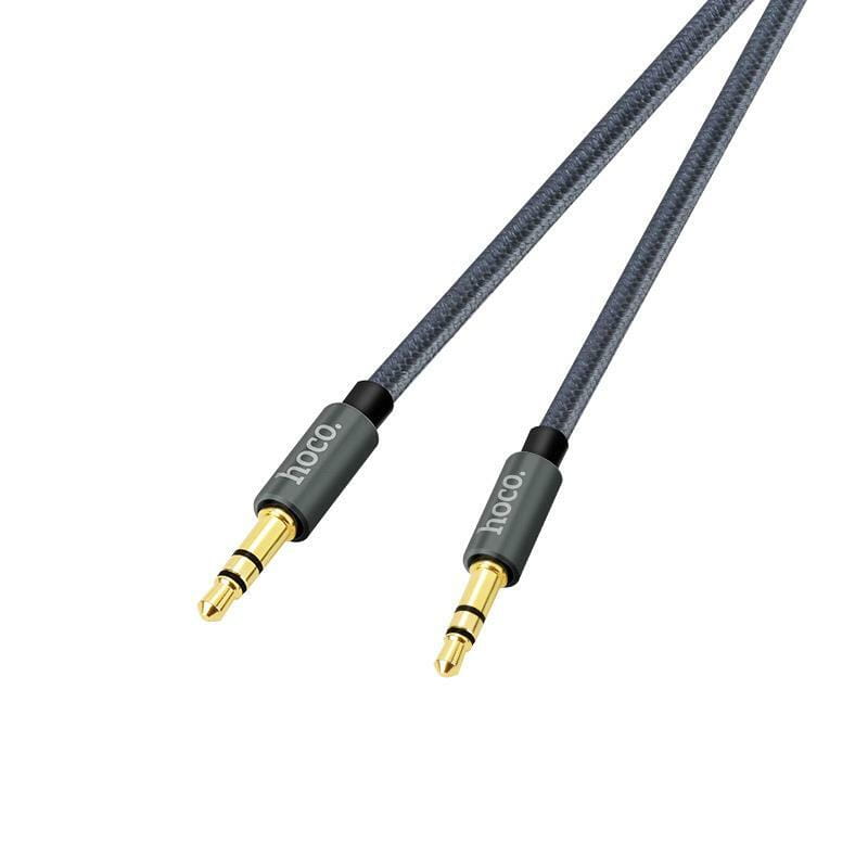 Аудио-кабель Hoco UPA03 3.5 мм - 3.5 мм (M/M), 1 м, черный (6957531051565)